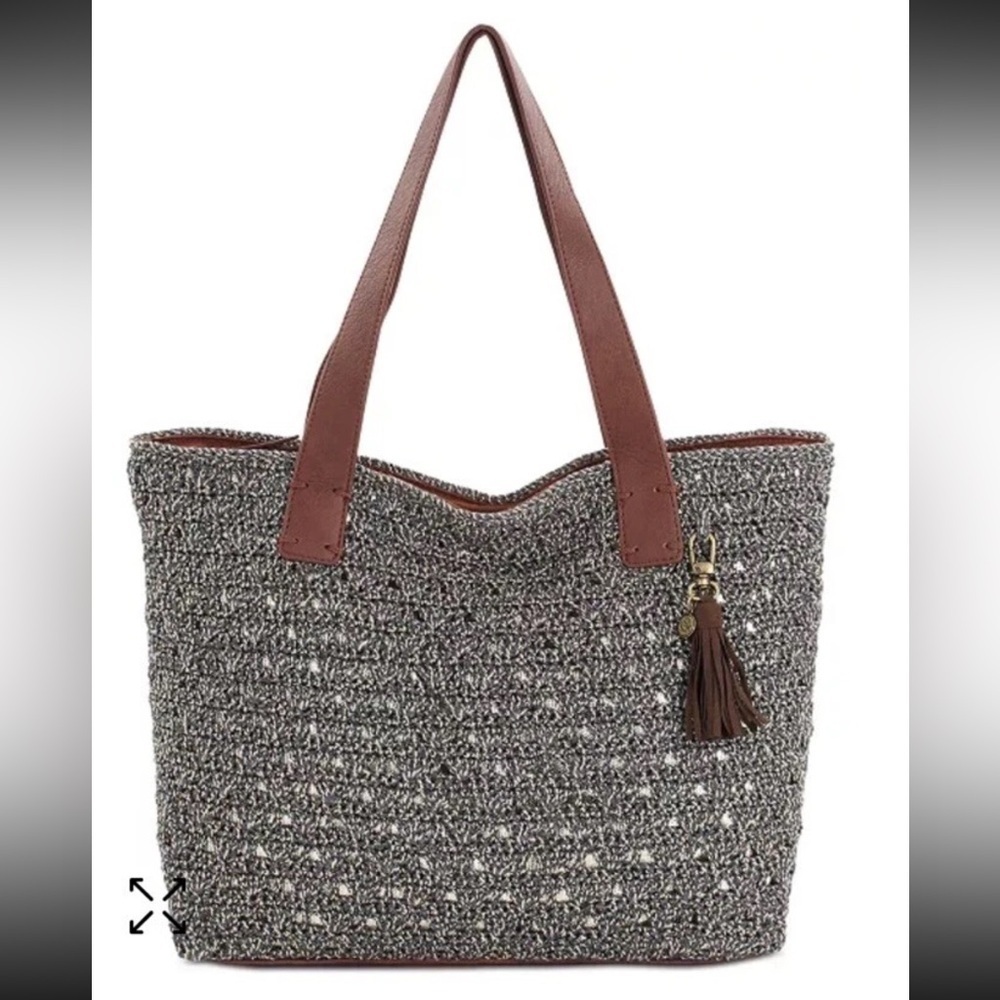 THE SAK Fairmont Crochet Tote in Pewter